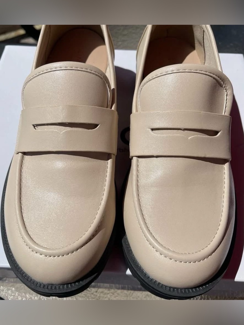Sincerely Jules Broadmoor Cream Loafers size 7.5 - Picture 5 of 12